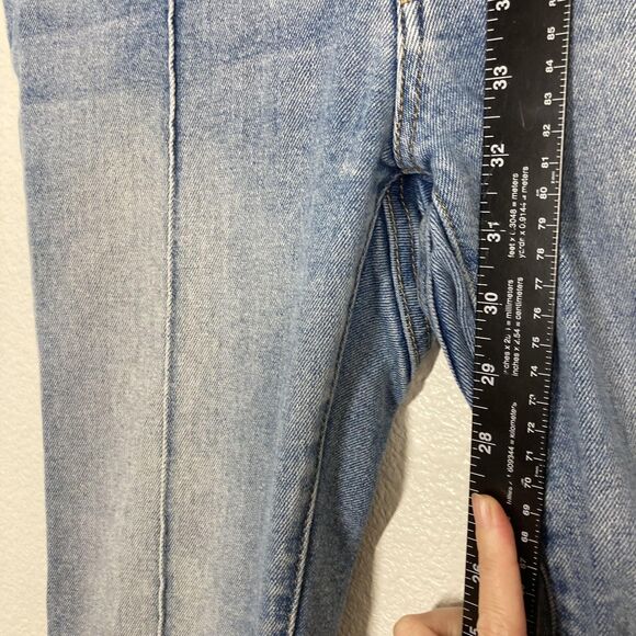 Revice Jeans Womens 30 Blue High Rise Flare Star Back Panel Seamed Stretch Denim - Picture 13 of 16